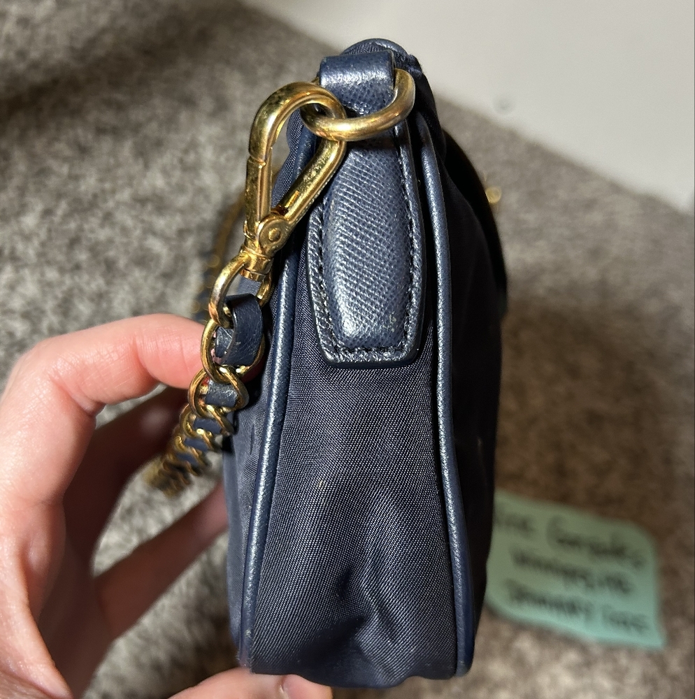 Prada Navy Blue Chain Crossbody Bag - Picture 5 of 15
